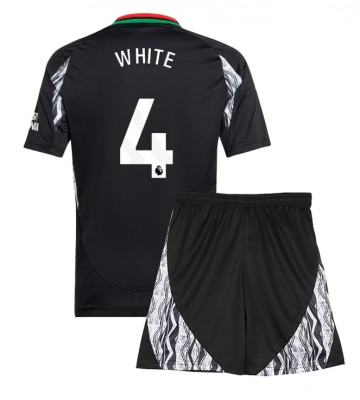 Arsenal Ben White #4 Segunda Equipación Niños 2024-25 Manga Corta (+ Pantalones cortos)